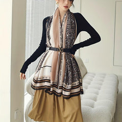 Mature Warm Long Scarf Windproof Decorative Shawl