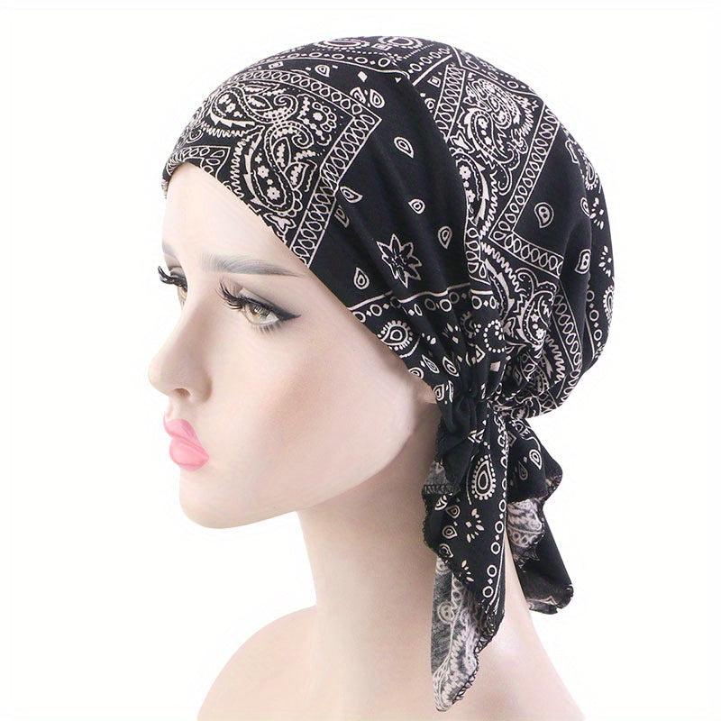 Paisley Print Turban Breathable Bandana Vintage Head Wrap