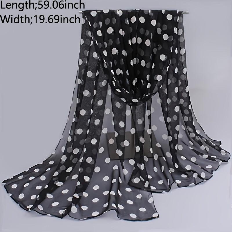 Colorful Polka Dot Scarf Casual Shawl Head Wrap Beach Hijab