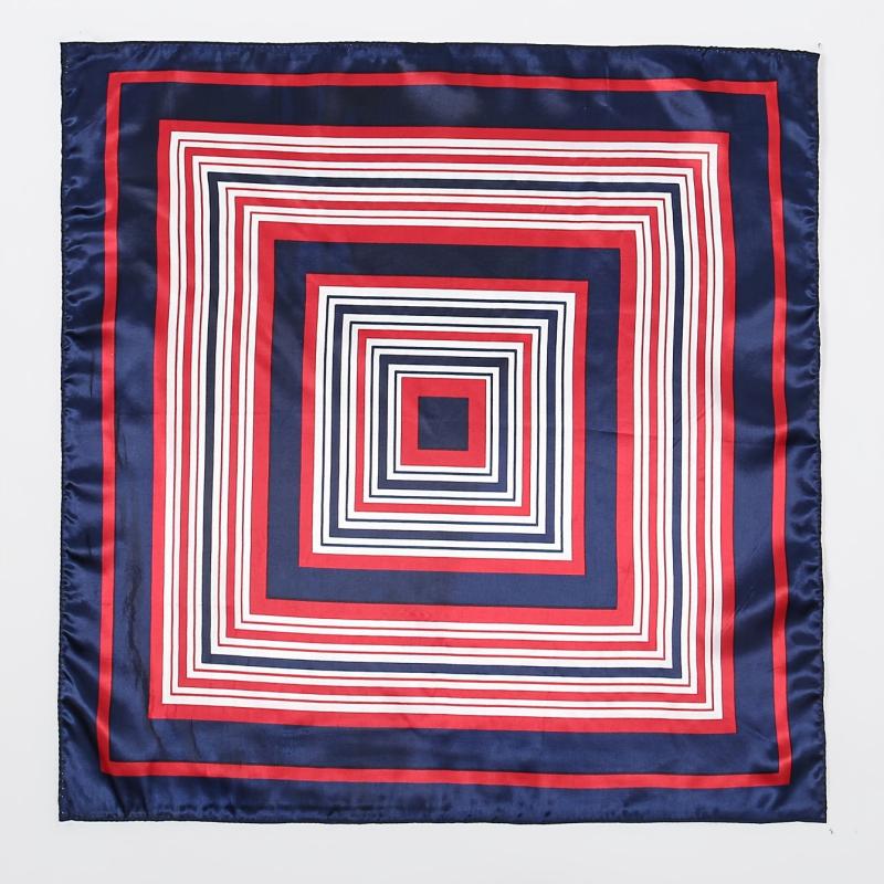 Colorful Stripe Satin Scarf Square Neckerchief Hair Wrap