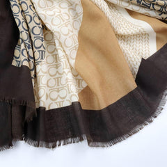 Geometric Print Vintage Women Casual Scarf