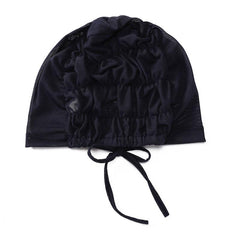 Adjustable Women Hijab Cap Drawstring Mesh Lace Up Headwear Hat