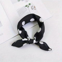 Polka Dot Print Scarf Square Neck Wrap Bandana Head Accessory