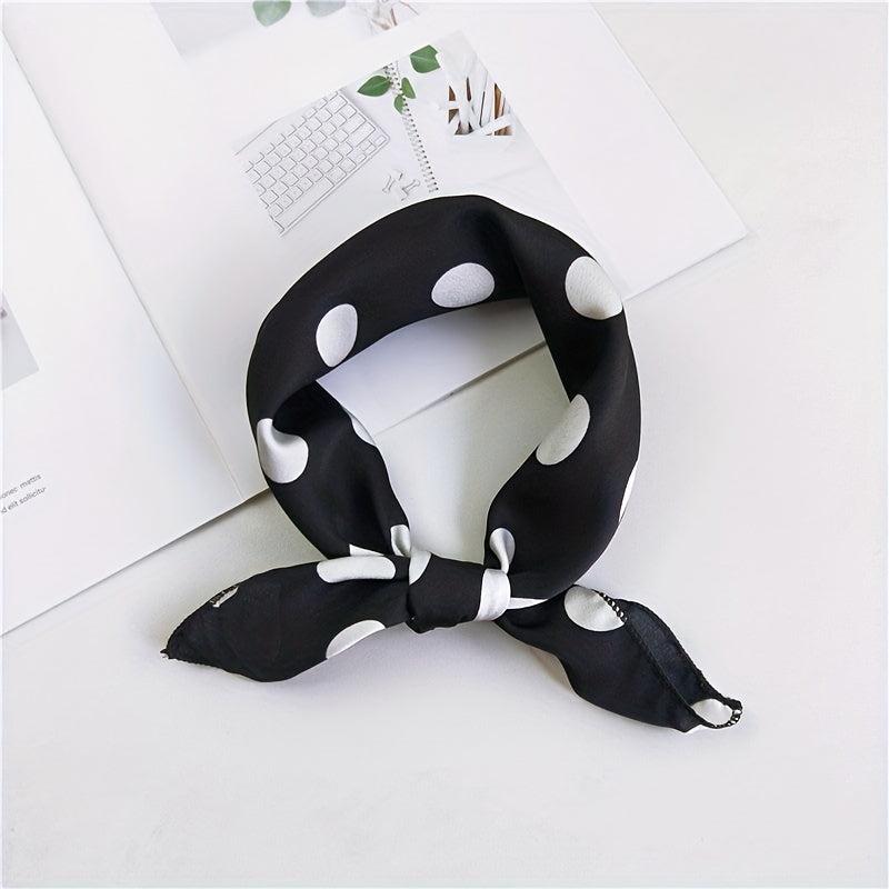 Polka Dot Print Scarf Square Neck Wrap Bandana Head Accessory