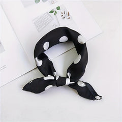Polka Dot Print Scarf Square Neck Wrap Bandana Head Accessory