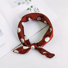 Polka Dot Print Scarf Square Neck Wrap Bandana Head Accessory
