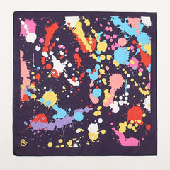 Colorful Spray Print Bandana Square Scarf Women Head Wrap