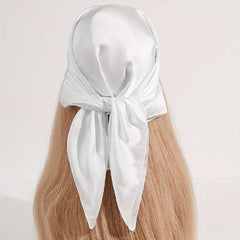 Classic Silk Square Scarf Satin Head Wrap Neckerchief Hair Accessories