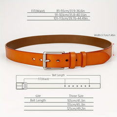 Men's Retro Two Layer Cowhide Leather Belt