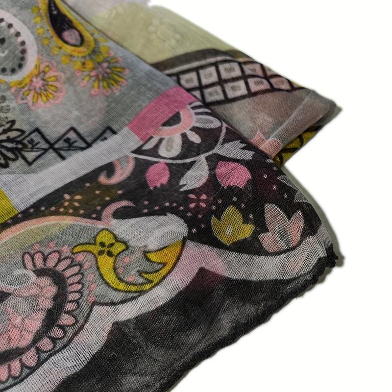 Vintage Paisley Print Warm Scarf Boho Shawl Beach Towel