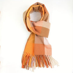 Cashmere Scarf Plaid Warm Shawl Long Casual Fringed Wrap Winter Scarf