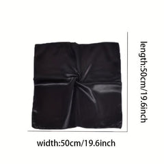Small Satin Square Scarf Solid Neckerchief Bandana Head Wrap