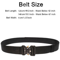 Men's Military Tactical Belt Nylon Web Work Gear Key Hook Set Heavy Duty Buckle