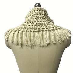 Vintage Tassel Infinity Scarf Crochet Warm Neck Scarf