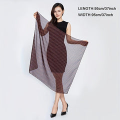 Polka Dot Silksquare Scarf Thin Breathable Shawl Soft Sunproof Scarf