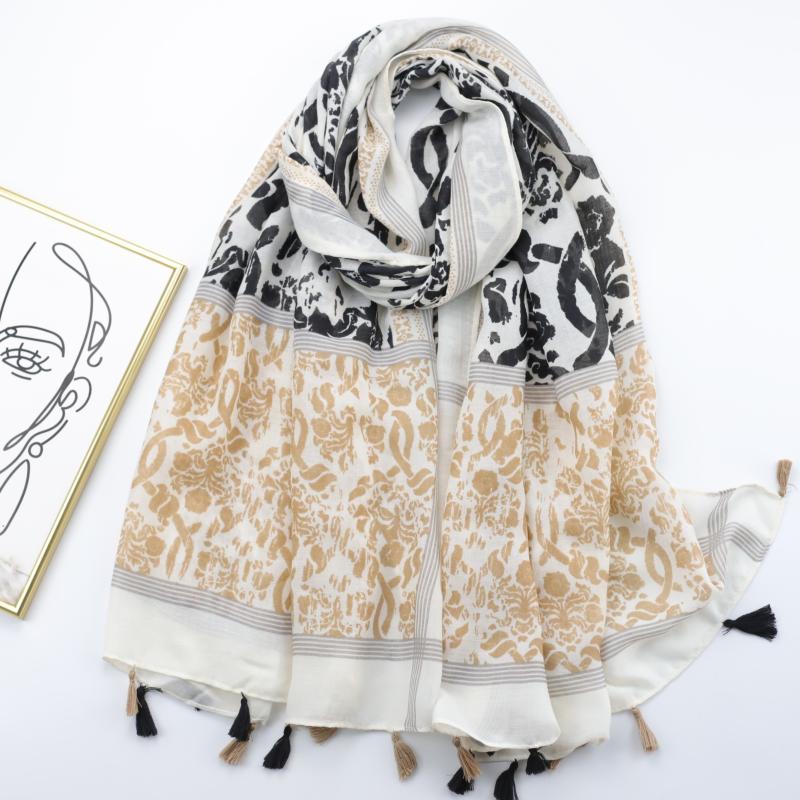 Tassel Scarf Spring & Summer Shawl Casual Windproof Head Wrap