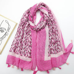 Tassel Scarf Spring & Summer Shawl Casual Windproof Head Wrap