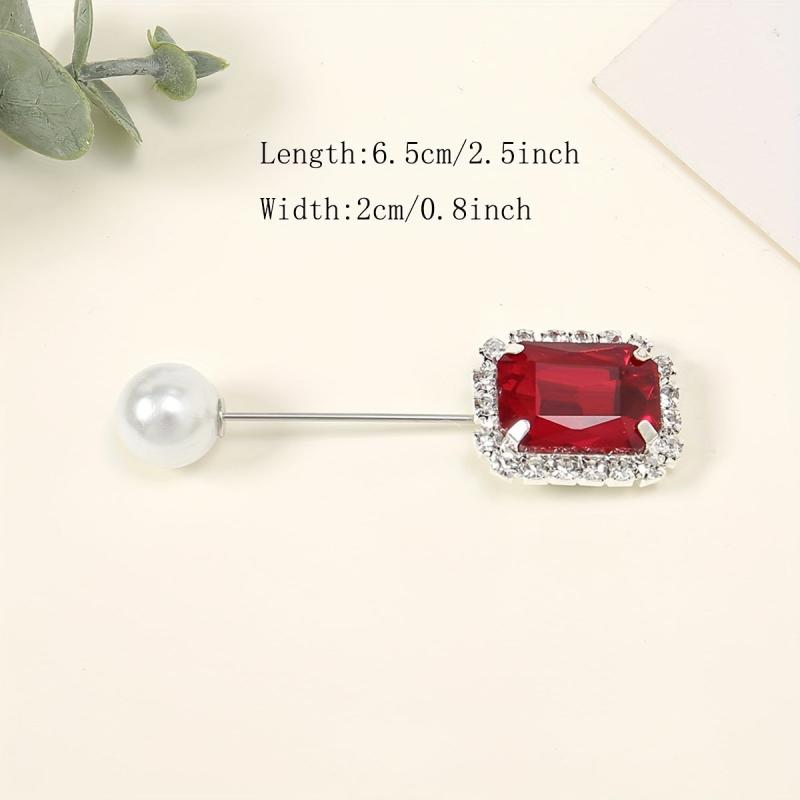 3pc Rhinestone Pin Brooch Scarf Decorative Fixed Buckle Women