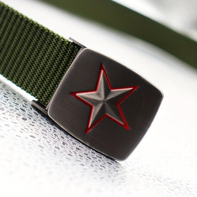 Men's Army Green Canvas Belt Casual Sports Belt