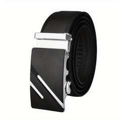 Men's Leather Belt Automatic Buckle Business Belt