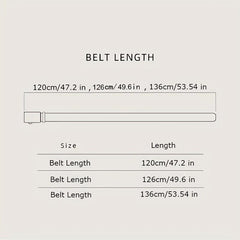 Men's Leather Belt Automatic Buckle Business Belt