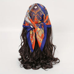 Floral Block Bandana Geometric Print Square Scarf Neckerchief Hair Wrap