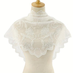 Lace Flower Embroidery Triangle Veil Mantilla Head Cover