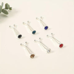 6pcs Safety Waistband Pins Pearl Rhinestone Silk Scarf Buckle