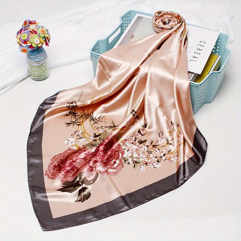 Square Satin Scarf for Workplace