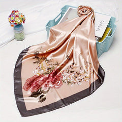 Square Satin Scarf for Workplace