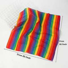 Rainbow Paisley Print Bandana Hip Hop Square Scarf Head Wrap
