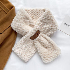 Plush Small Scarf Female Winter Faux Fur Neck Collar Soft Warmer Wrap
