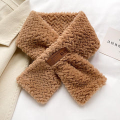 Plush Small Scarf Female Winter Faux Fur Neck Collar Soft Warmer Wrap
