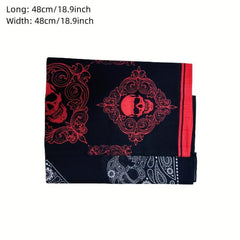 Retro Skull Head Square Scarf Hip hop Style Small Headscarf