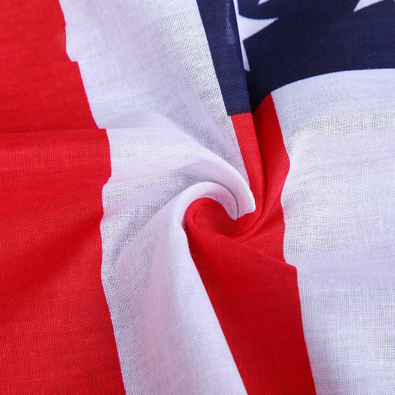 American Flag Outdoor Cycling Square Scarf Vintage Hiphop Headscarf