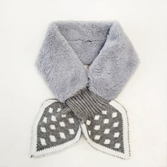 Plush Neck Scarf Soft Warm Winter Bow Tie Scarf