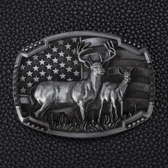 Bear Deer Skin Buckle Alloy Belt Buckle Decorative Accessory For Men