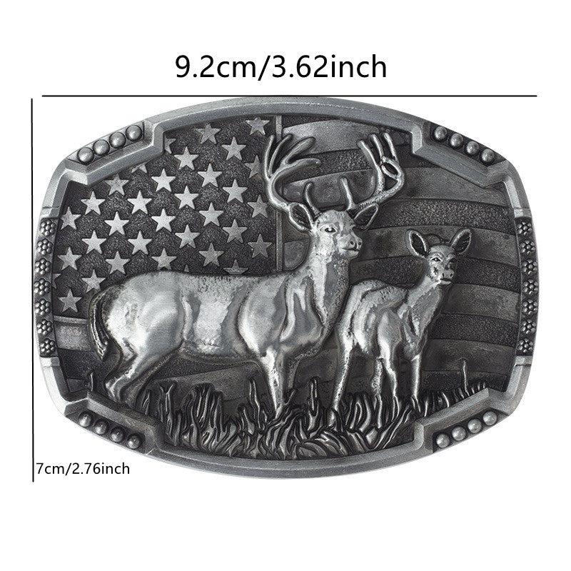 Bear Deer Skin Buckle Alloy Belt Buckle Decorative Accessory For Men