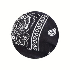 Paisley Print Turban Cap Ramadan Head Wrap Bandana Lace Up Hijab Hat