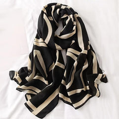 Silk Scarf Women Winter Warm Shawl Lightweight Neckerchief