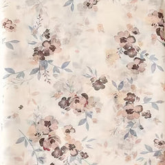 Beige Floral Print Scarf Tassel Shawl Women Outdoor Sunscreen Head Wrap