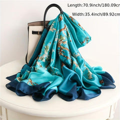 Satin Plum Long Scarf Lightweight Wraps For Women