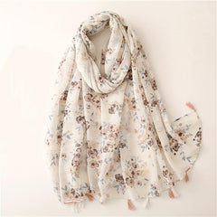 Floral Tassel Shawl Scarf Print Soft Headband Hijab
