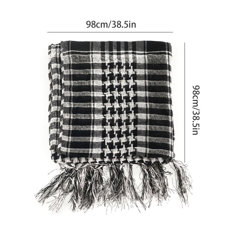 Unisex Tactical Tassel Triangle Scarf Military Shemagh Arab Desert Keffiyeh Wrap