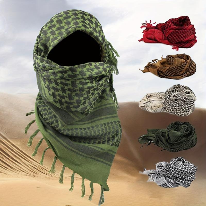 Unisex Tactical Tassel Triangle Scarf Military Shemagh Arab Desert Keffiyeh Wrap