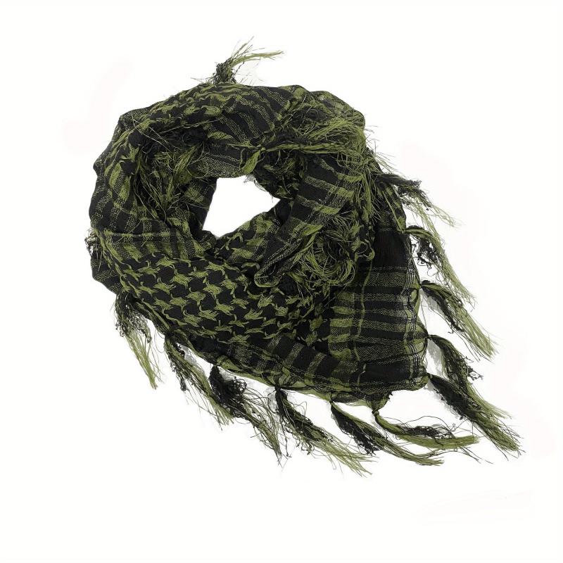 Unisex Tactical Tassel Triangle Scarf Military Shemagh Arab Desert Keffiyeh Wrap