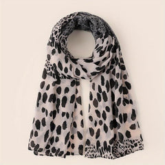 Leopard Print Scarf Breathable Casual Shawl Gauze Scarves Windproof
