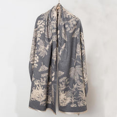 Vintage Jacquard Large Scarf Shawl Women - Windproof Warm Wrap