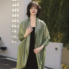 Glitter Tassel Shawl Long Scarf Wrap Women Cape For Party