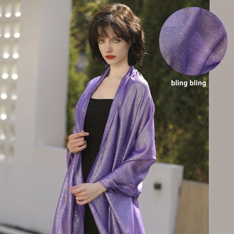 Glitter Tassel Shawl Long Scarf Wrap Women Cape For Party